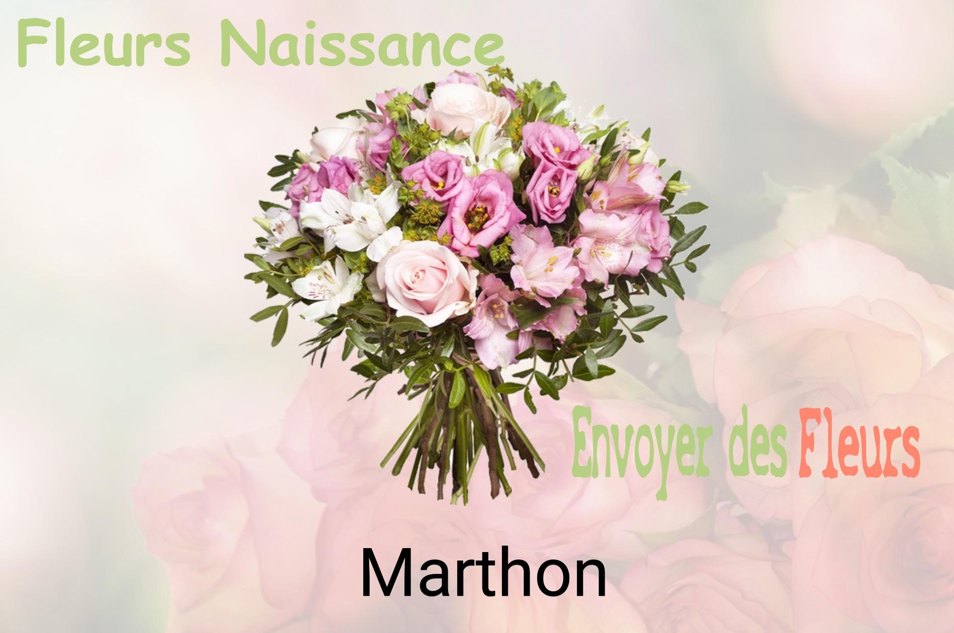Bouquet de fleurs de naissance livré à Marthon